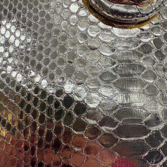 Chanel Gold Metallic Python Clutch Series 19 2014 Full Set Glam - Picture 8 of 16